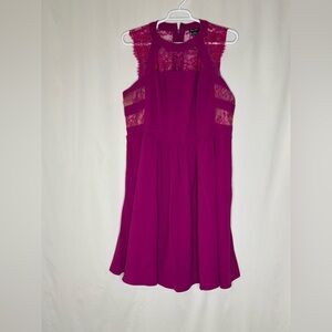 City Chic Pink Lace Mini Dress